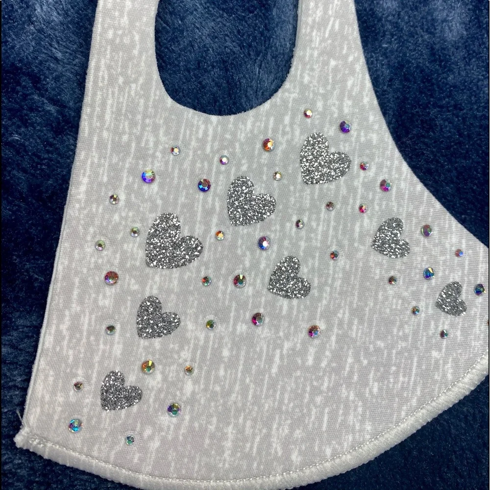 Beautiful handmade rhinestone face mask